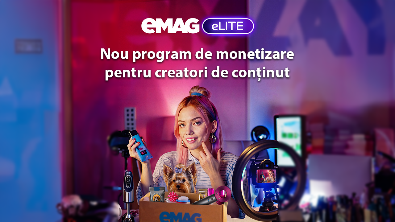emag elite - program monetizare creatori de continut